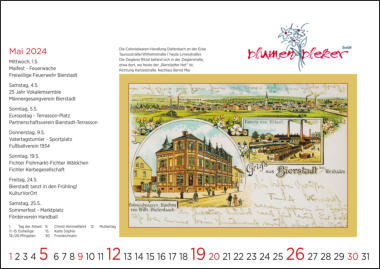 Bierstadt-Kalender 2024  I Buch-VorOrt Bierstadt I Die Bierstadter Bücherstube I Wiesbaden-Bierstadt