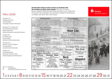 Bierstadt-Kalender 2026 I Buch VorOrt I Wiesbaden-Bierstadt