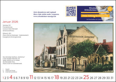 Bierstadt-Kalender 2026 I Buch VorOrt I Wiesbaden-Bierstadt